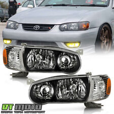 Farol preto + lâmpada de sinalização de canto para 2001-2002 Toyota Corolla esquerda + direita 01-02 comprar usado  Enviando para Brazil