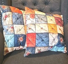 Usado, 2 travesseiros impressos em tela imitam patchwork 18×18" comprar usado  Enviando para Brazil