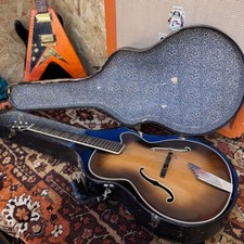 Guitarra acústica vintage 1953 Hofner President *1º ano* morena Archtop com OHSC comprar usado  Enviando para Brazil