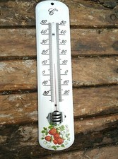 Thermometre metal emaille d'occasion  Mehun-sur-Yèvre