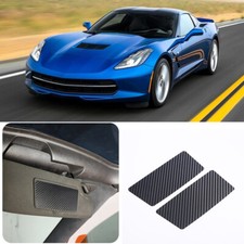 Etiqueta de aviso de fibra de carbono Sunvisor quadro adesivo acabamento para Corvette C7 2014-2019 comprar usado  Enviando para Brazil
