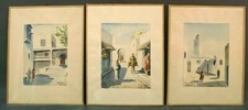 Lot aquarelles orientalisme d'occasion  Langres