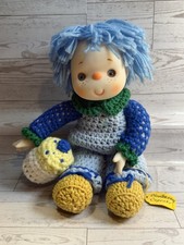 Boneca vintage menino mirtilo boneca de crochê feita à mão com etiqueta comprar usado  Enviando para Brazil