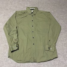 Camisa de Vestir Aldo Conti Italia Para Hombre Verde Mediana 100% Algodón Manga Larga Botón segunda mano  Embacar hacia Mexico