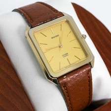 Relógio masculino Citizen Exceed quadrado couro quartzo novo/usado comprar usado  Enviando para Brazil