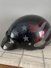 Meio capacete de motocicleta S Harley Davidson DJ AGV EUA estrelas e listras bandeira pequena comprar usado  Enviando para Brazil