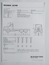 SCANIA LS 110 - LKW - original Typenblatt - Scania-Vabis - Sverige - 1968 - TOP comprar usado  Enviando para Brazil