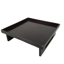 Antiga mesa baixa lacada japonesa de madeira marrom bandeja de servir ozen quadrada L492 comprar usado  Enviando para Brazil