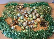 Christmas decorations green for sale  BODMIN