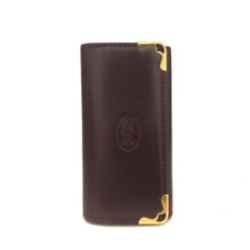 Estojo chave Must de Cartier couro 4 anéis Bordeaux/7BE0913, usado comprar usado  Enviando para Brazil