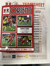 Leyton orient crawley for sale  ILFORD