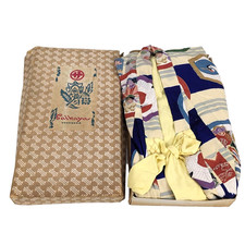 Kimono infantil japonês Saikaya Yokosuka - guindaste de pássaro vintage azul japonês comprar usado  Enviando para Brazil