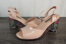 Usado, RARO Melissa x Patrick Cox Sandálias Coração Salto Gelatina 8 Blush Rosa Glitter Ano Novo - 8 comprar usado  Enviando para Brazil