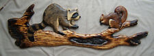 RACCOON & FOX SQUIRREL Motosserra Decoração de Cabine Arte de Parede Escultura em Madeira Esculpida à Mão comprar usado  Enviando para Brazil