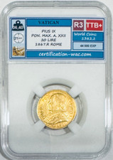 PIUS IX PON. MAX. A. XXII 20 LIRE 1867.R ROME comprar usado  Enviando para Brazil
