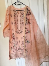 Peach embroidery pakistani for sale  HUDDERSFIELD