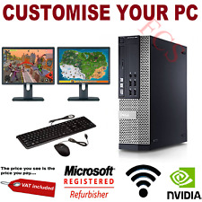 Gaming PC Bundle Intel Core i7 8GB 1TB GT710 DUAL SCREEN Windows 10 ULTRA RÁPIDO , usado comprar usado  Enviando para Brazil