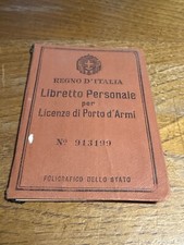 Regno italia libretto usato  Pontedera