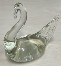 Glass swan figurine for sale  ASHFORD