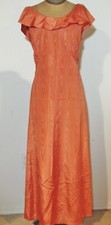 Vestido/vestido de tafetá 1930 laranja seda moire pequeno comprar usado  Enviando para Brazil