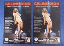 Usado, Lote de 2 pôsteres promocionais concerto Celine Dion Taking Chances World Tour 2009 Dallas  comprar usado  Enviando para Brazil