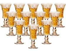 Conjunto de 12 copos de xerez extravagantes 1,3 oz cordial shot base pesada transparente sem chumbo NOVO comprar usado  Enviando para Brazil