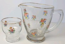 Vintage glass water for sale  SUNDERLAND