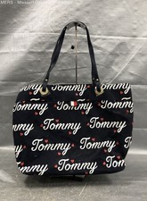 Bolsa tote Tommy Hilfiger Th Grommet II grande azul marinho/branco estampa Tommy comprar usado  Enviando para Brazil