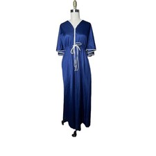 Vestido de anfitriã vintage Vanity Fair espreguiçadeira manga anjo cetim casa roupão tamanho P, usado comprar usado  Enviando para Brazil
