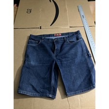 Shorts jeans Big Mac Workwear masculino 40w lavagem escura azul denim cintura alta carpinteiro, usado comprar usado  Enviando para Brazil