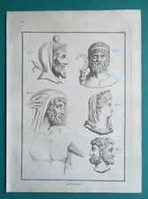 MITOLOGIA Deuses Janus Saturno Deusa Cibele - 1804 Impressão de placa de cobre comprar usado  Enviando para Brazil