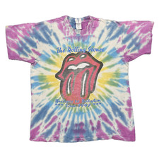 Camiseta Vintage Rolling Stones XL Tie Dye Anos 90 Tour Concerto Ponto Único Banda Camiseta, usado comprar usado  Enviando para Brazil