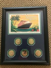 Disney Cruise Line Riviera Mexicana conjunto de moedas emoldurado verão 2008, usado comprar usado  Enviando para Brazil