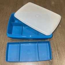 Usado, Antigo Organizador Tupperware 767-1 Azul TupperCraft Kit de Costura Retangular Recipiente comprar usado  Enviando para Brazil