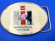 Fivela de cinto IH International Harvester trator branco oval esmalte Cnh America comprar usado  Enviando para Brazil