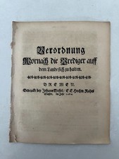 Verordnung wornach prediger gebraucht kaufen  Hamburg