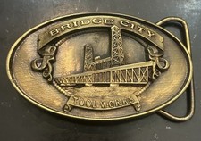 1990 Bridge City Tool Works fivela de cinto lombardo IL raro latão vintage comprar usado  Enviando para Brazil