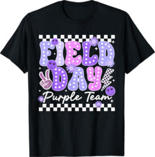 Camiseta Field Day Trip roxa jogo colorido equipe competição meninos meninas comprar usado  Enviando para Brazil