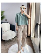 Blusa plissada manga longa com botões Please Issey Miyake tecido plissado comprar usado  Enviando para Brazil