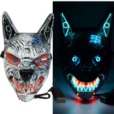 Máscara masculina Flash Wolf animal assustador LED comprar usado  Enviando para Brazil