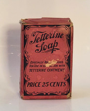 Sabonete antigo c1890 Tetterine Shuptrine Co. Savannah GA. ❦ ETIQUETA ORIGINAL e BAR comprar usado  Enviando para Brazil