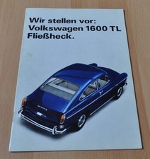 1966 Volkswagen VW 1600 TL Folheto Prospekt DE comprar usado  Enviando para Brazil