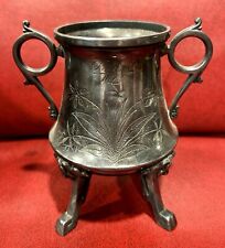 Vaso antigo de 1872 com pés de placa de prata pote de açúcar gravado alça dupla comprar usado  Enviando para Brazil