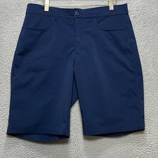 Bermuda masculina Under Armour 32 bolsos soltos golfe azul chino equipamento térmico comprar usado  Enviando para Brazil