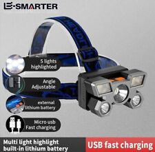 Farol USB recarregável portátil 5LED farol embutido bateria tocha portátil comprar usado  Enviando para Brazil