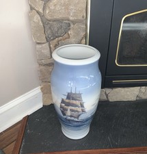Vaso de chão de porcelana vintage Royal Copenhagen azul e branco cortador navio no oceano comprar usado  Enviando para Brazil
