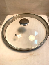 Tampa de panela de vidro temperado 11" com ventilação e aro e tampa de aço inoxidável, usado comprar usado  Enviando para Brazil