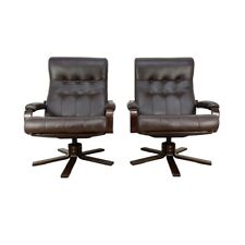 Mid century leather for sale  BIRMINGHAM