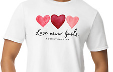 Camiseta unissex estilo macio Gildan branca amor dos namorados nunca falha Corinthians, usado comprar usado  Enviando para Brazil