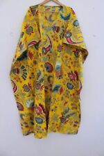Vestido longo praia 100% algodão maxi indiano kaftan tamanho longo caftan quimono roupão de banho, usado comprar usado  Enviando para Brazil
